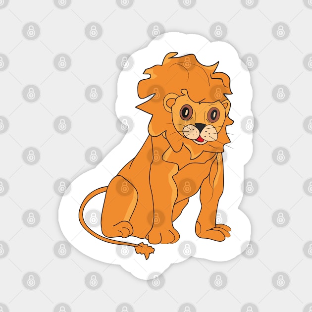 Cute lion Magnet by Alekvik