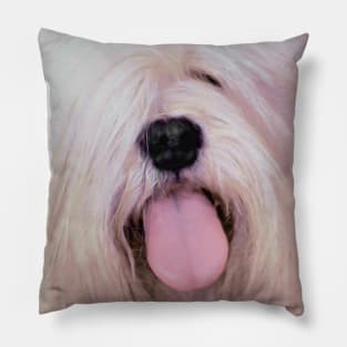 Fluffy Dog Tongue Out Pillow