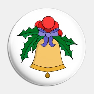 Lovely Christmas bell church hand bell Pin