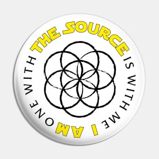 The Source is with me (seed of life) - light colors Pin