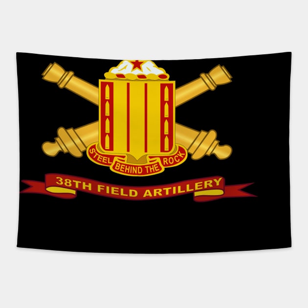 38th Field Artillery w Br - Ribbon Tapestry by twix123844