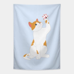 ORANGE & WHITE CAT Tapestry