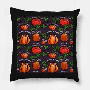 Pumpkin Boys Charcoal Pillow