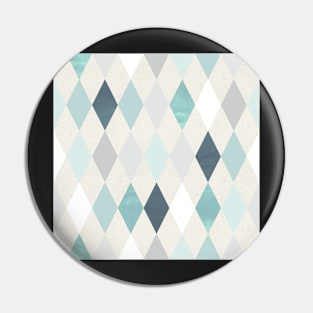 Simple Argyle Pattern in Blue and Silver Pin