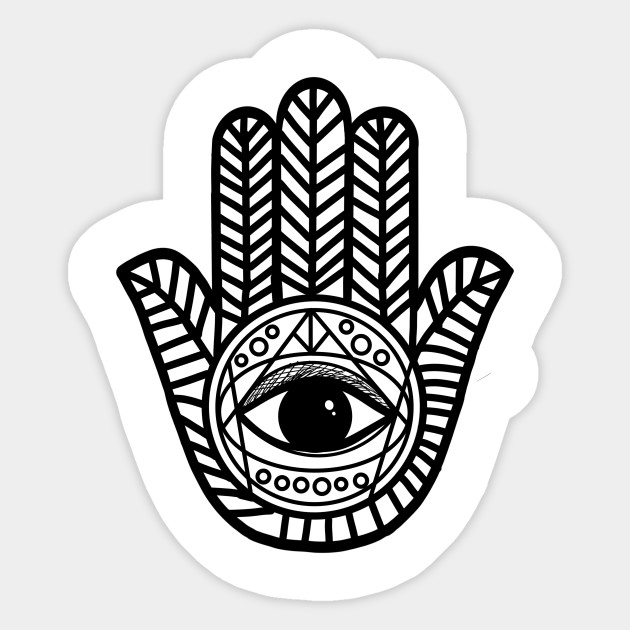 Hand Of Hamsa Evil Eye Hamsa Sticker Teepublic
