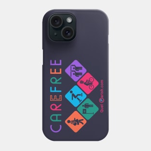 Car Free Carefree (Reduce Car Use) Phone Case