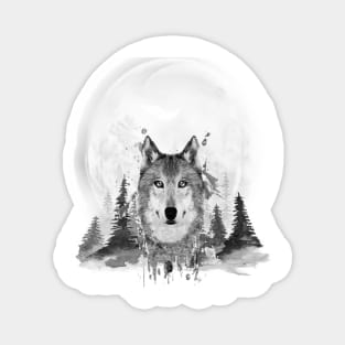 The Mountain Men's Wolf Lookout Magnet