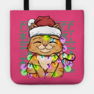 kitty fun christmas Tote