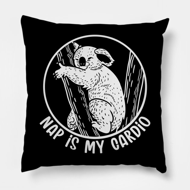 Nap is my Cardio Mono Pillow by nickbeta