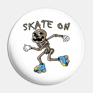Skate On Skater Hobby Shirt Pin