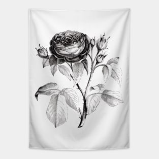 Black Rose Flower Tapestry