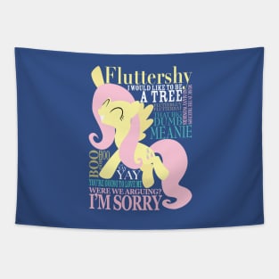 Many Words of Fluttershy Tapestry