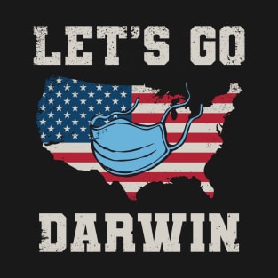 Vintage Lets Go Darwin American flag T-Shirt