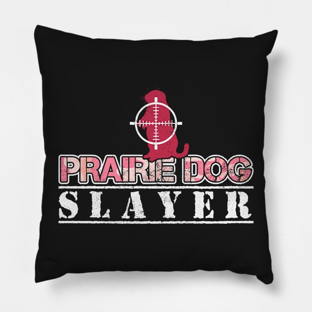 Pink Camouflage Prairie Dog Slayer Pillow by zeno27