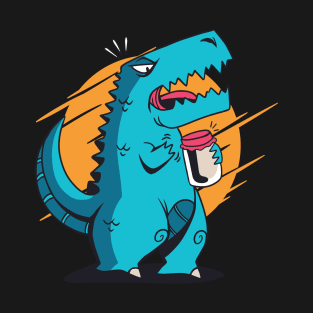 T-Rex With Opening Jar T-Shirt