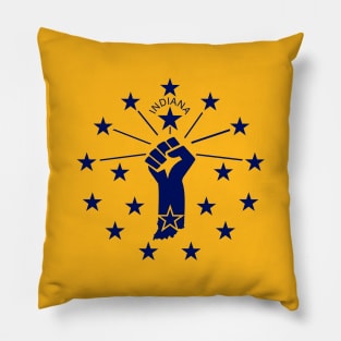 Indiana Power Flag Map Pillow