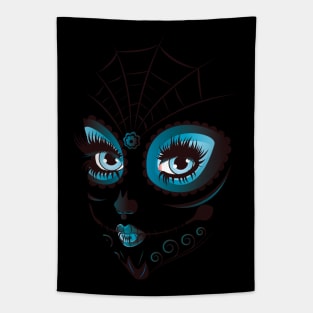 Day of Dead Girl Face Tapestry