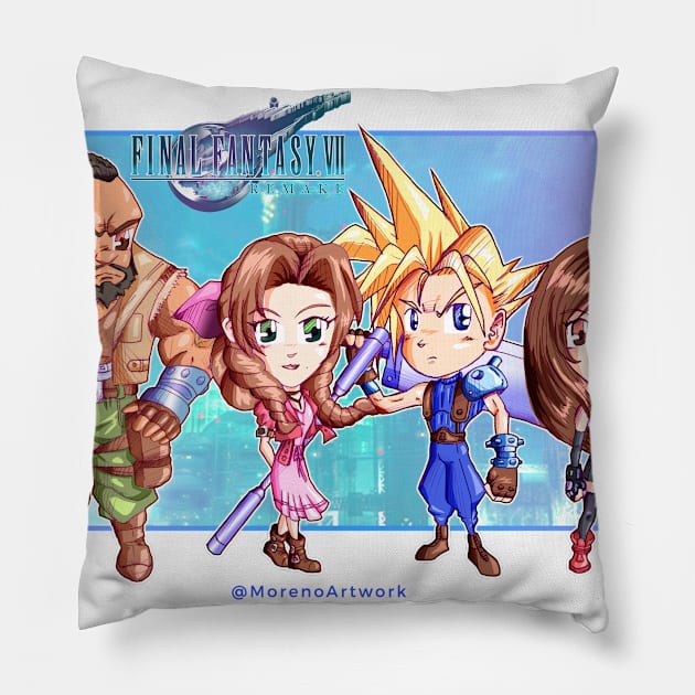 AVALANCHE ファイナルファンタジーＶＩＩ Pillow by MorenoArtwork