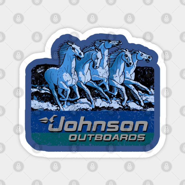 Johnson Sea Horses Magnet by Midcenturydave