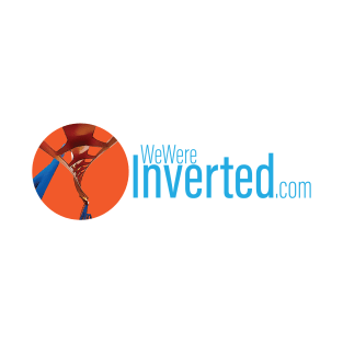 We Were Inverted Logo | Orange Circle | Blue Text T-Shirt