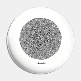 Garden Mandala - Intricate Black and White Digital Illustration, Vibrant and Eye-catching Design, Perfect gift idea for printing on shirts, wall art, home decor, stationary, phone cases and more. Pin