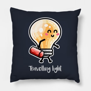 Kawaii Cute Travelling Light Pun Pillow