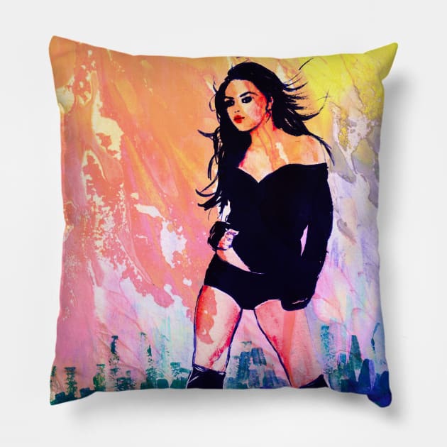 Mila Kunis Pillow by Svetlana Pelin