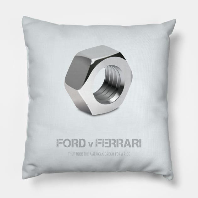 Ford v Ferrari - Alternative Movie Poster Pillow by MoviePosterBoy