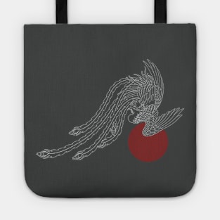 Phoenix and red sun Tote
