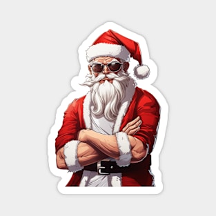 Cool Santa Cartoon Magnet