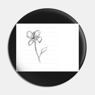 Flower sketch Pin
