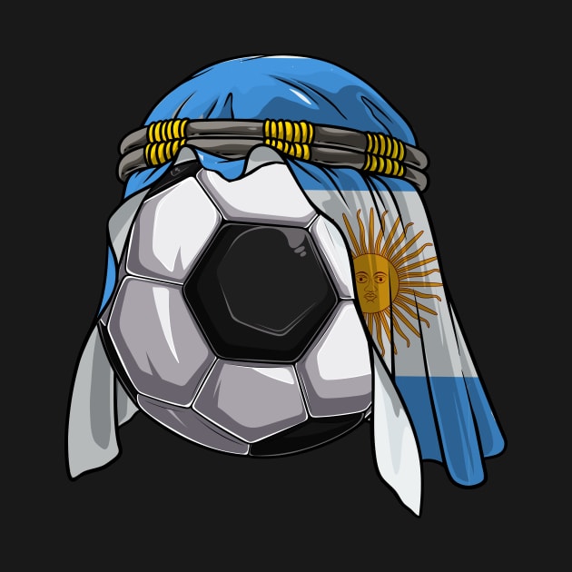 Argentina Soccer 2022 Arab Keffiyeh for Argentina Football Fans by Ramadangonim