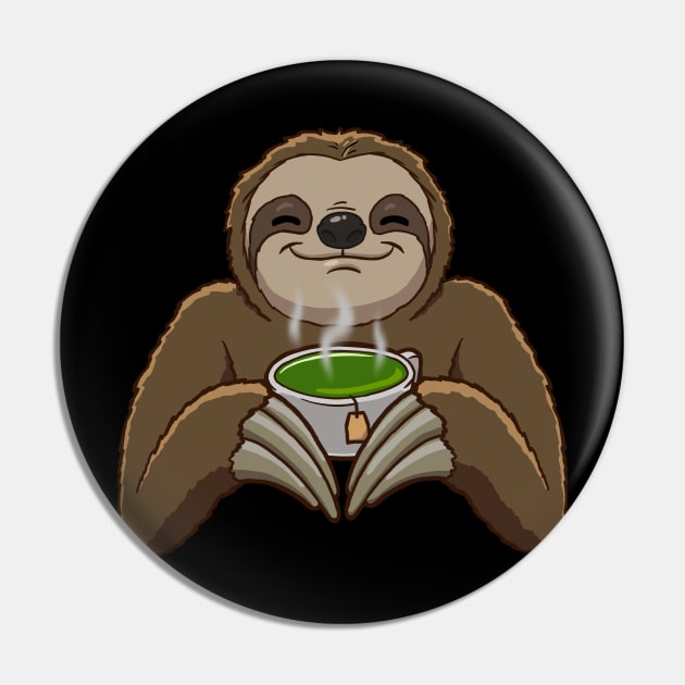 Sloth Green Tea Pin by jonmlam