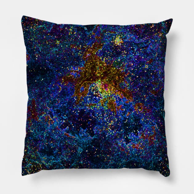 Black Panther Art - Glowing Edges 119 Pillow by The Black Panther