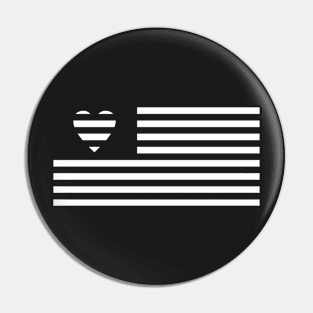 USA Love -  American Flag Style Pin