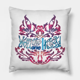 Funny Romantic cat pun You are the One I Knead Pillow