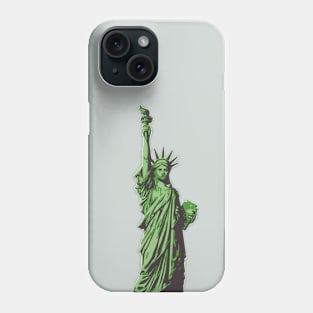 statue of liberty print independence day new york Phone Case