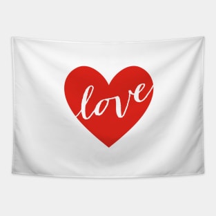 Love red heart Tapestry