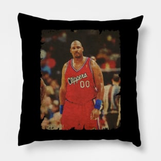 The Late Big Fella 'Kevin Duckworth' in A Rare Clippers Shot Pillow