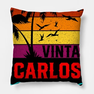 Vintage Carlos Limited Edition, Surname, Name, Second Name Pillow