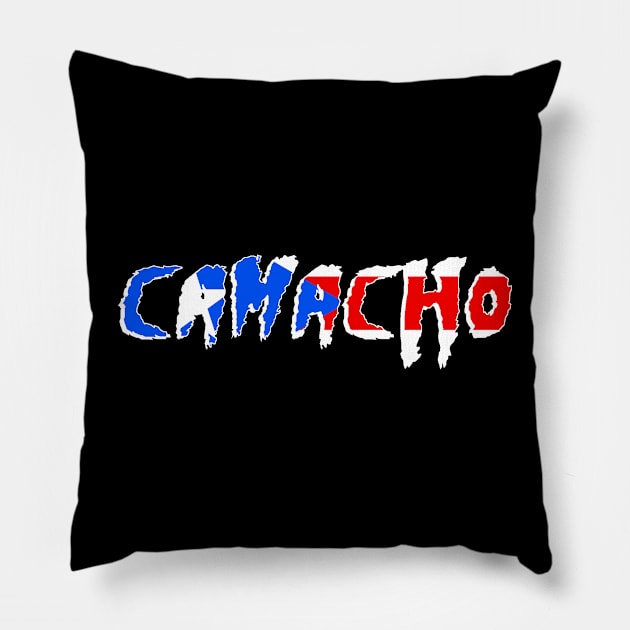 Camacho Mania Puerto Rican Flag Pillow by TheRealJoshMAC