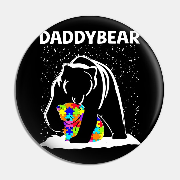 Daddybear Autism Fathers Day Gifts Pin by heryes store