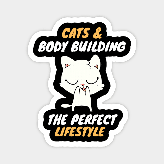 cats & body building lifestyle Magnet by SnowballSteps