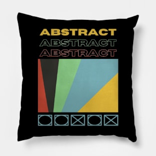 Colorful illustration with inscription "Abstract" Pillow