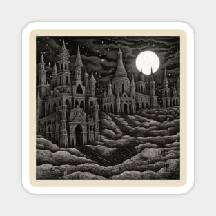 Folk Art Fairytale Castle Magnet