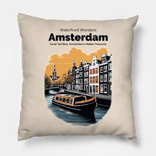 Explore Amsterdam by boat Pillow