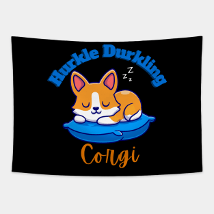 Hurkle-Durkling Corgi Tapestry