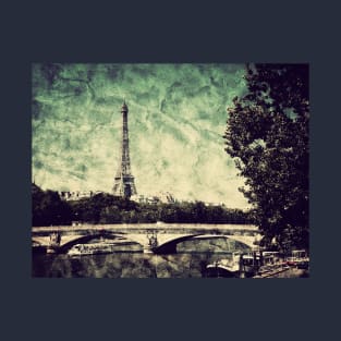 Vintage picture of Paris in France T-Shirt