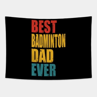 Vintage Best Badminton Dad Ever T-shirt Tapestry