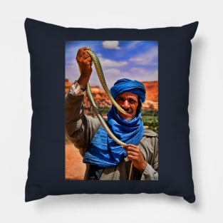 Morocco. Snake charmer. Portrait. Pillow